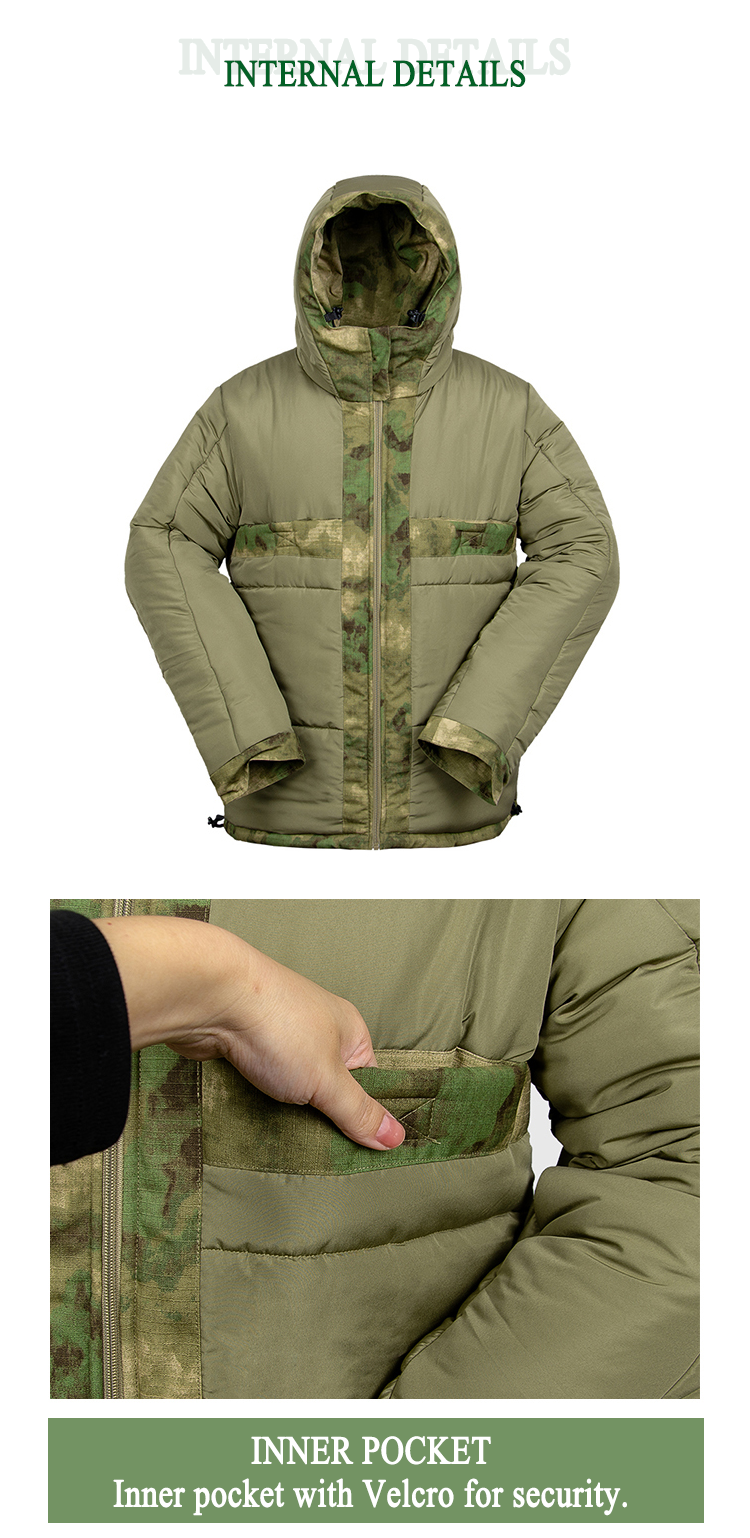 Winter Waterproof Warm Wear Resistant Mens Camo Tactical Padded Bubble Down Puffer militray Jacket