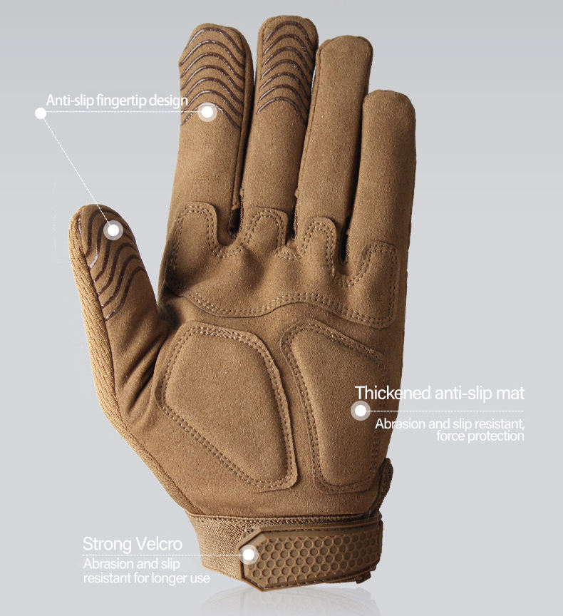 Wholesale Outdoor Anti-skid Full Finger Combat Tactical Gloves