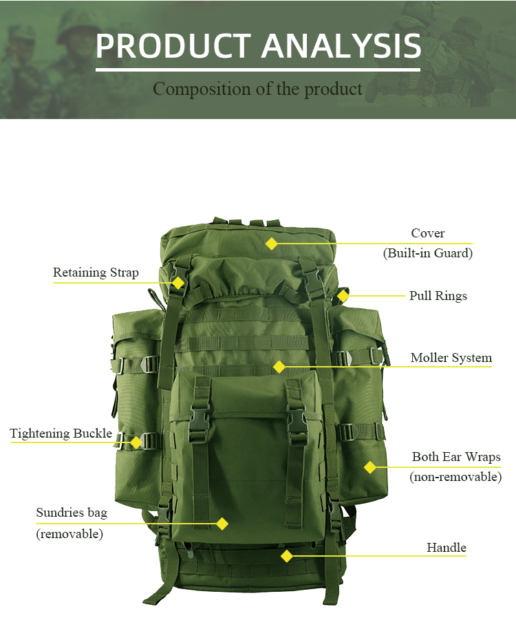 Custom Nylon Large capacity 80L Waterproof Sports Gym Outdoor Hunting Trekking Tactical Bags military Backpack