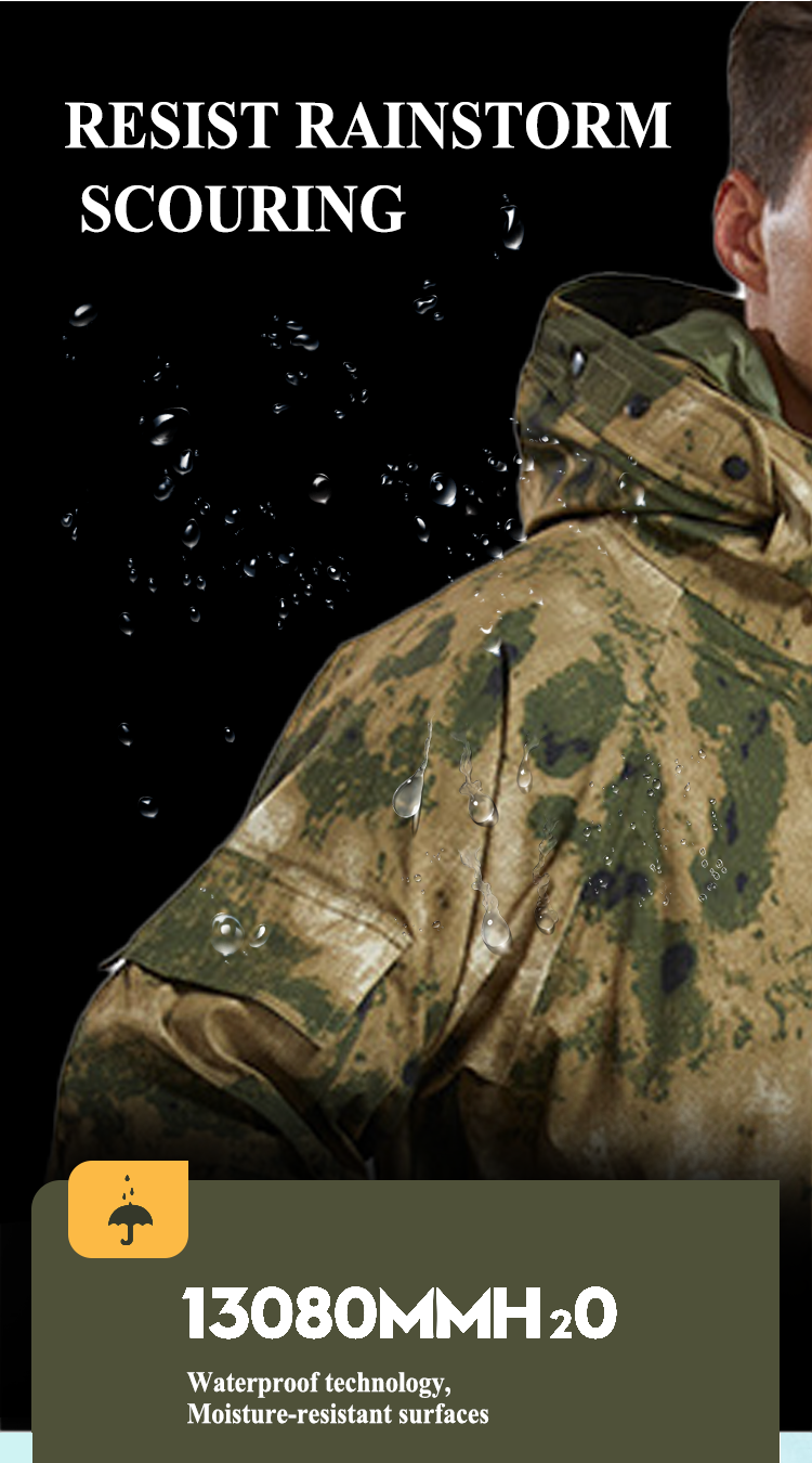 Autumn winter camouflage men's hooded G8 weatherproof three-in-one tactical military apparel jacket suit