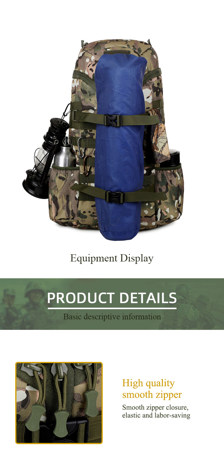 Custom 3p Camo Hiking Cross Country Sports Outdoor Mountaineering Tactical military Backpack