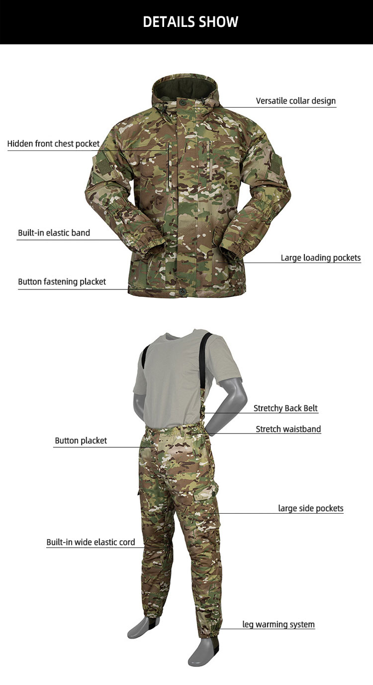 Outdoor Sports Hunting Tactical Camo Pants Waterproof Worker Cargo Pants Tactical Militray Uniform 