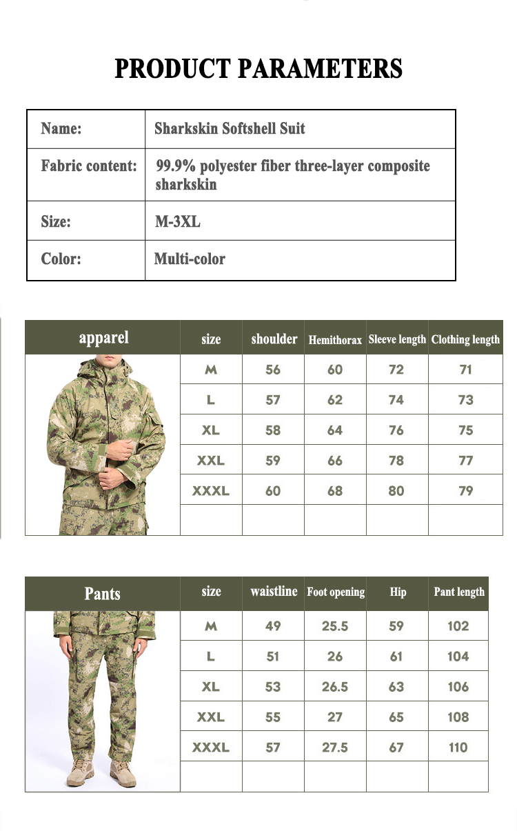 Autumn winter camouflage men's hooded G8 weatherproof three-in-one tactical military apparel jacket suit