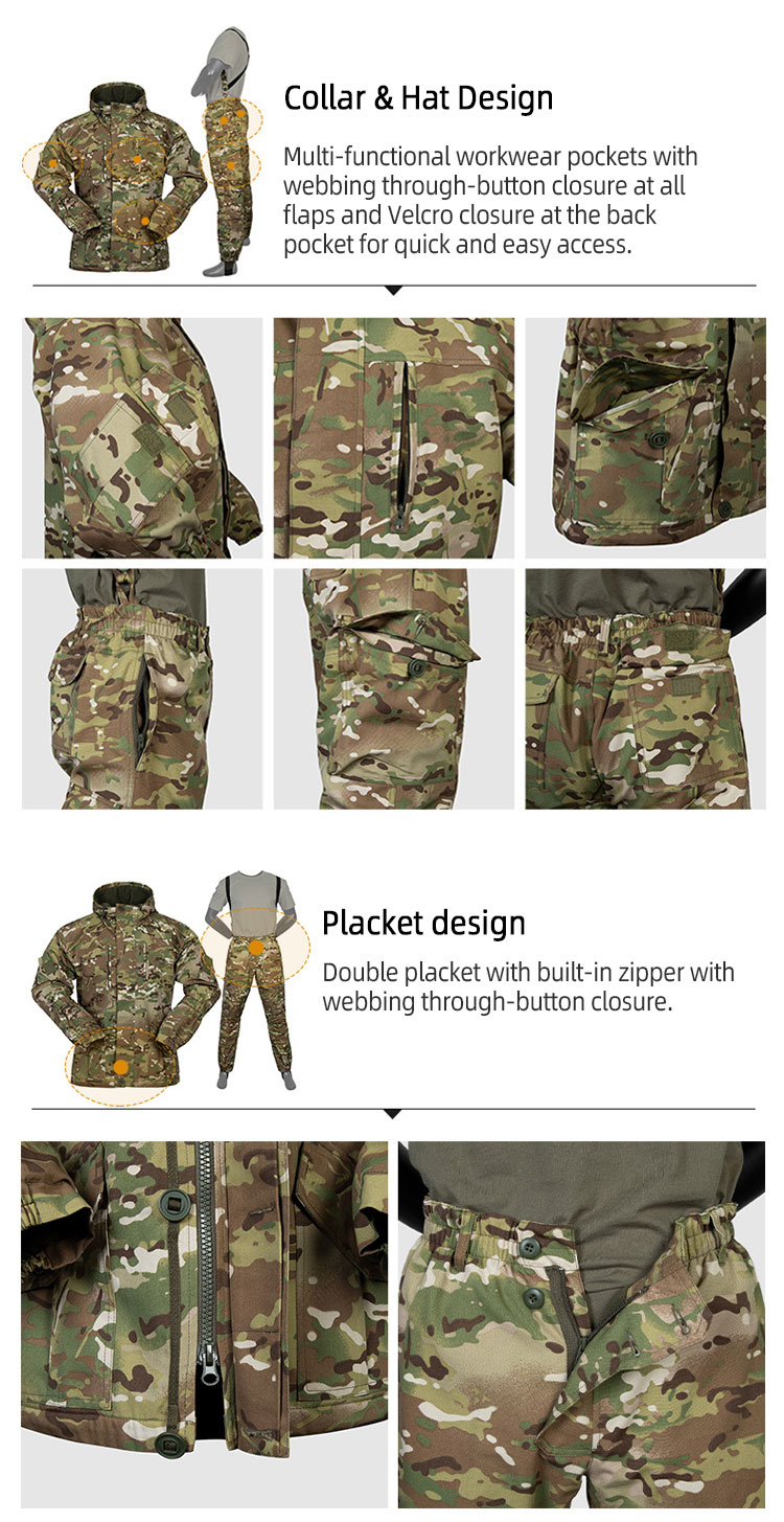 Outdoor Sports Hunting Tactical Camo Pants Waterproof Worker Cargo Pants Tactical Militray Uniform 