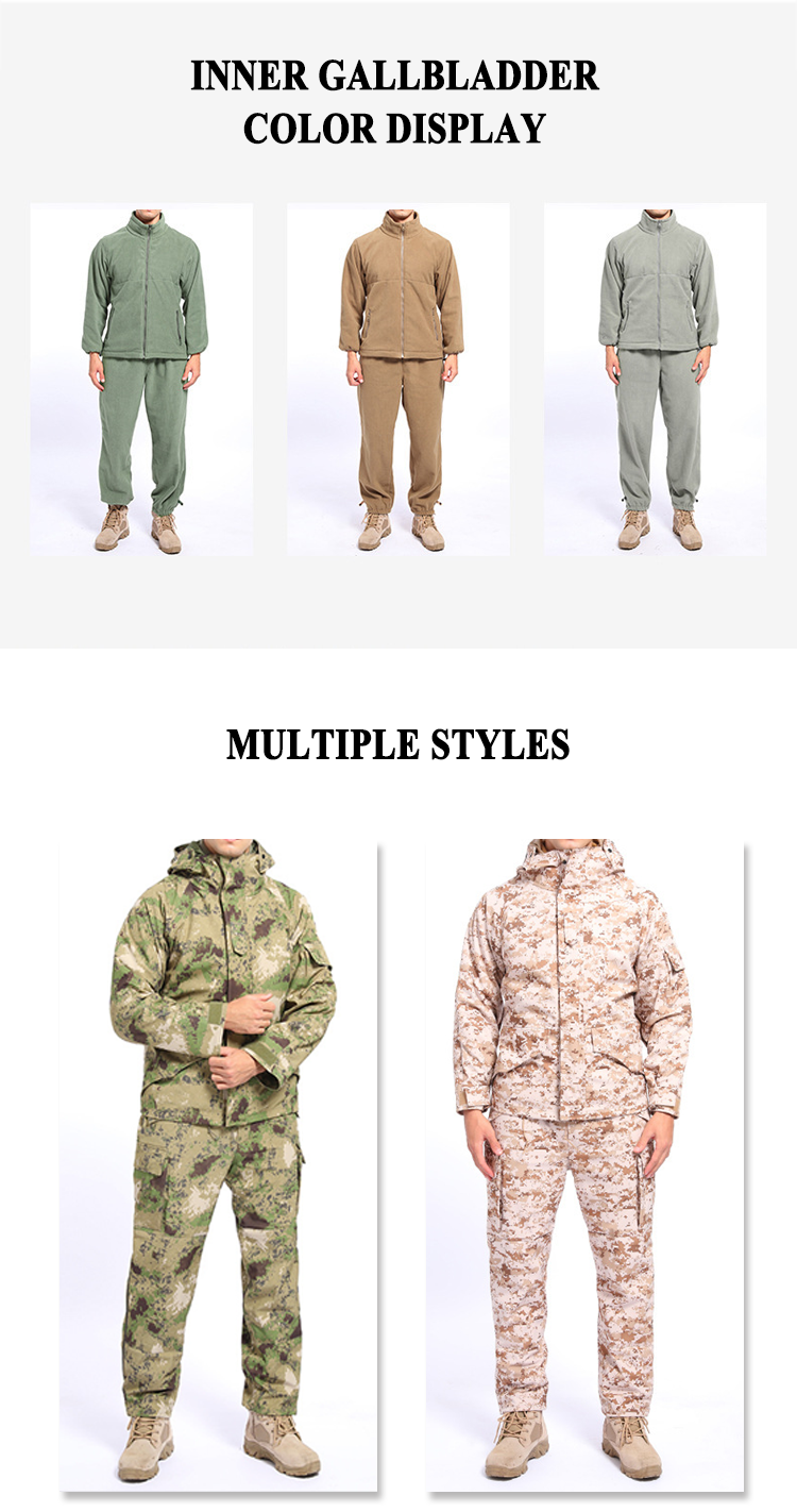 Autumn winter camouflage men's hooded G8 weatherproof three-in-one tactical military apparel jacket suit