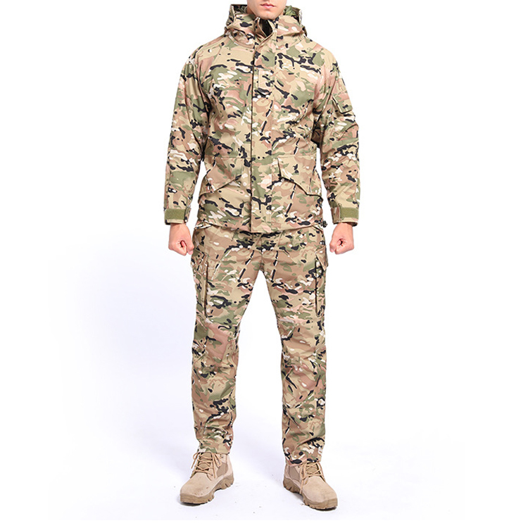 Autumn winter camouflage men's hooded G8 weatherproof three-in-one tactical military apparel jacket suit