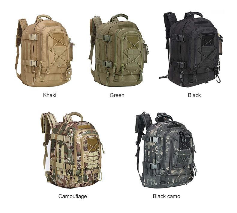 Custom sports gym camo range hunting waterproof utility bag black teal camouflage tactical backpack