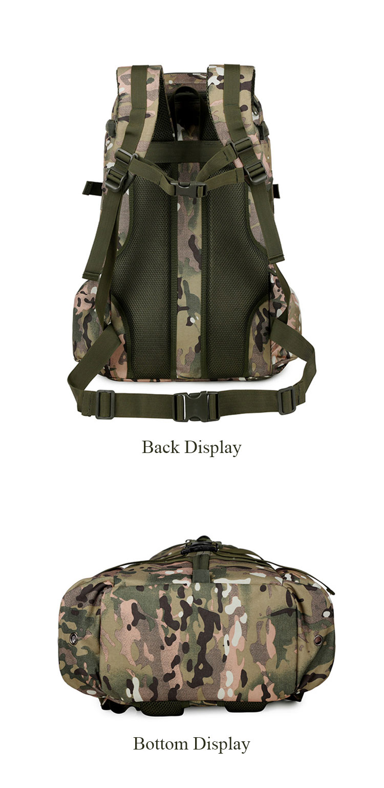 Custom 3p Camo Hiking Cross Country Sports Outdoor Mountaineering Tactical military Backpack