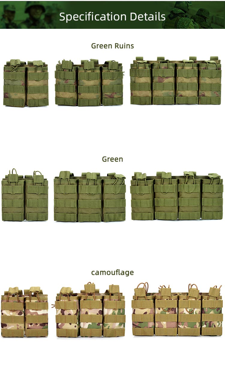 Outdoor Sport Molle Pouch Triple Double Single Quadruple Storage Intercom Magazine multiple pocket Tactical mini Bag