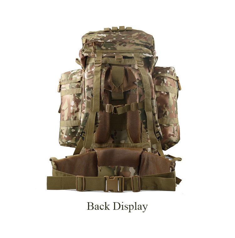 Custom Nylon Large capacity 80L Waterproof Sports Gym Outdoor Hunting Trekking Tactical Bags military Backpack