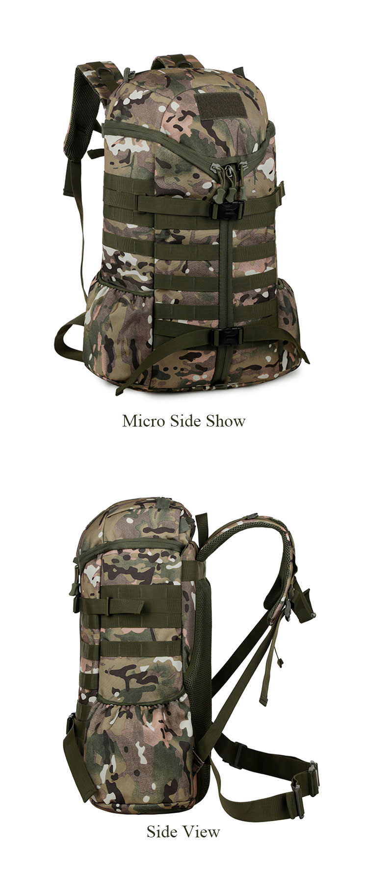 Custom 3p Camo Hiking Cross Country Sports Outdoor Mountaineering Tactical military Backpack