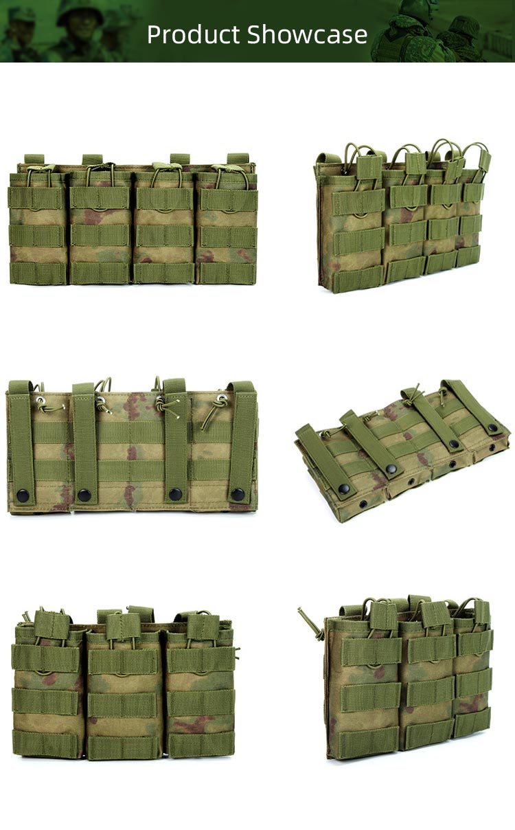 Outdoor Sport Molle Pouch Triple Double Single Quadruple Storage Intercom Magazine multiple pocket Tactical mini Bag