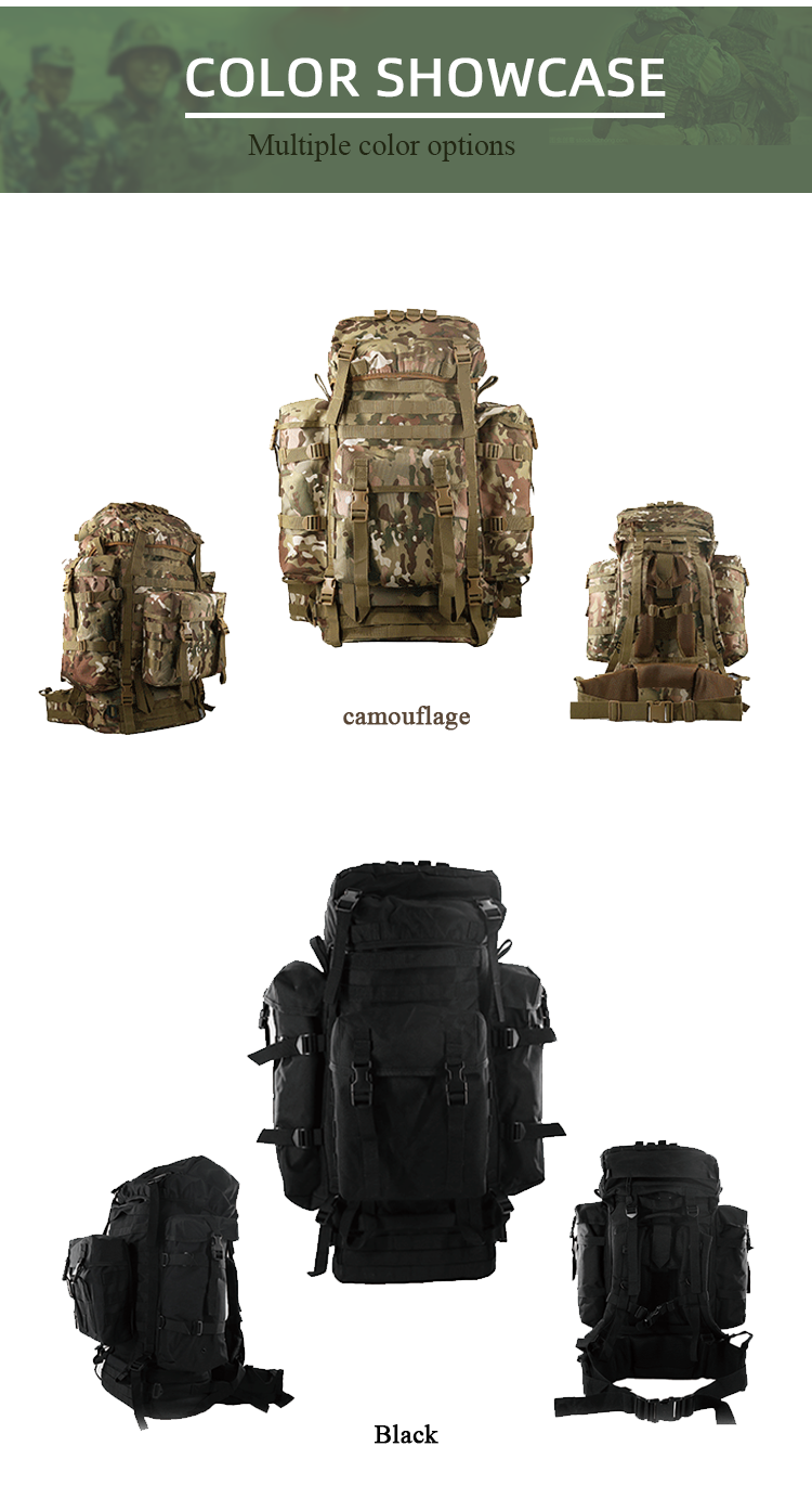 Custom Nylon Large capacity 80L Waterproof Sports Gym Outdoor Hunting Trekking Tactical Bags military Backpack