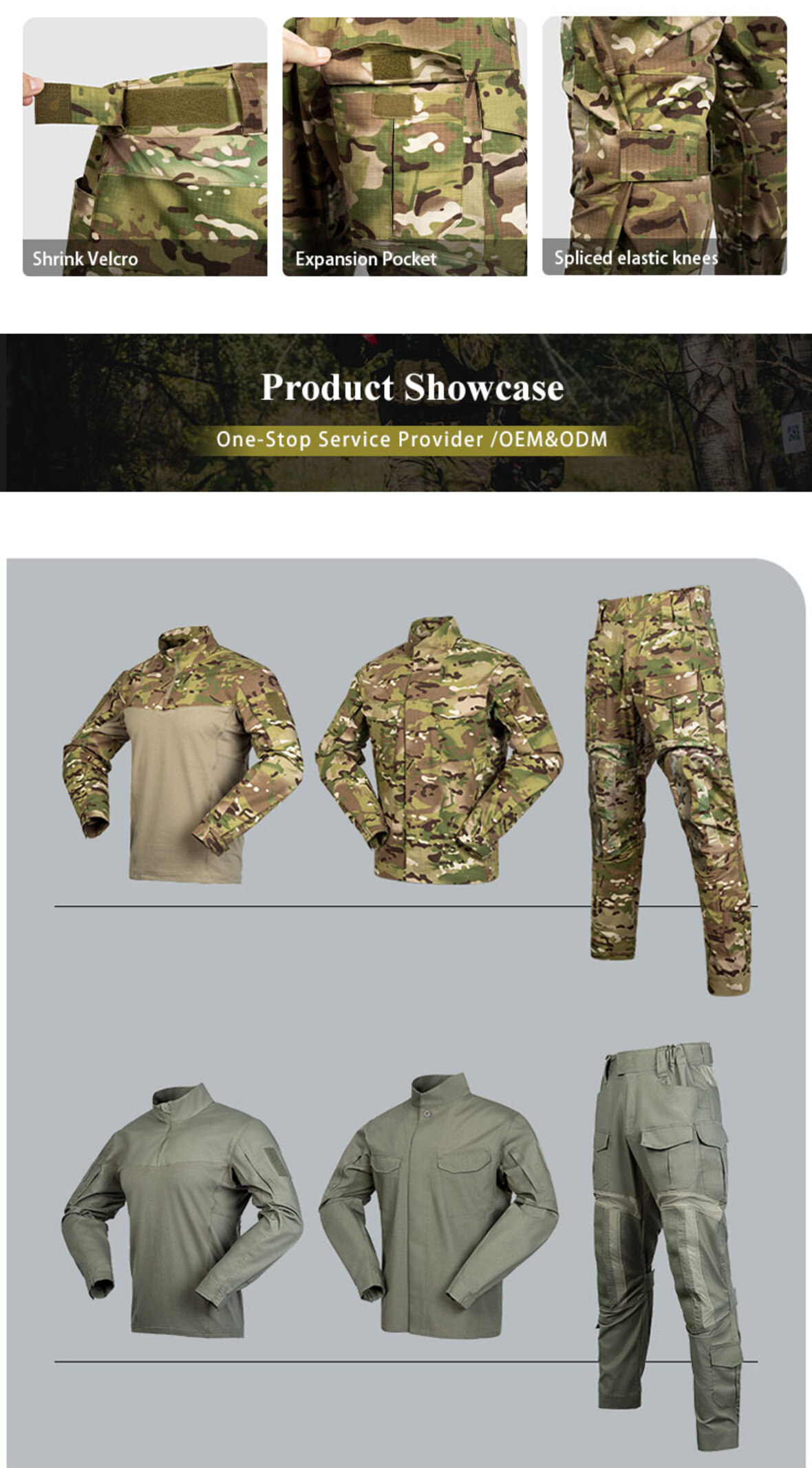 Camouflage AK uniform three-piece set