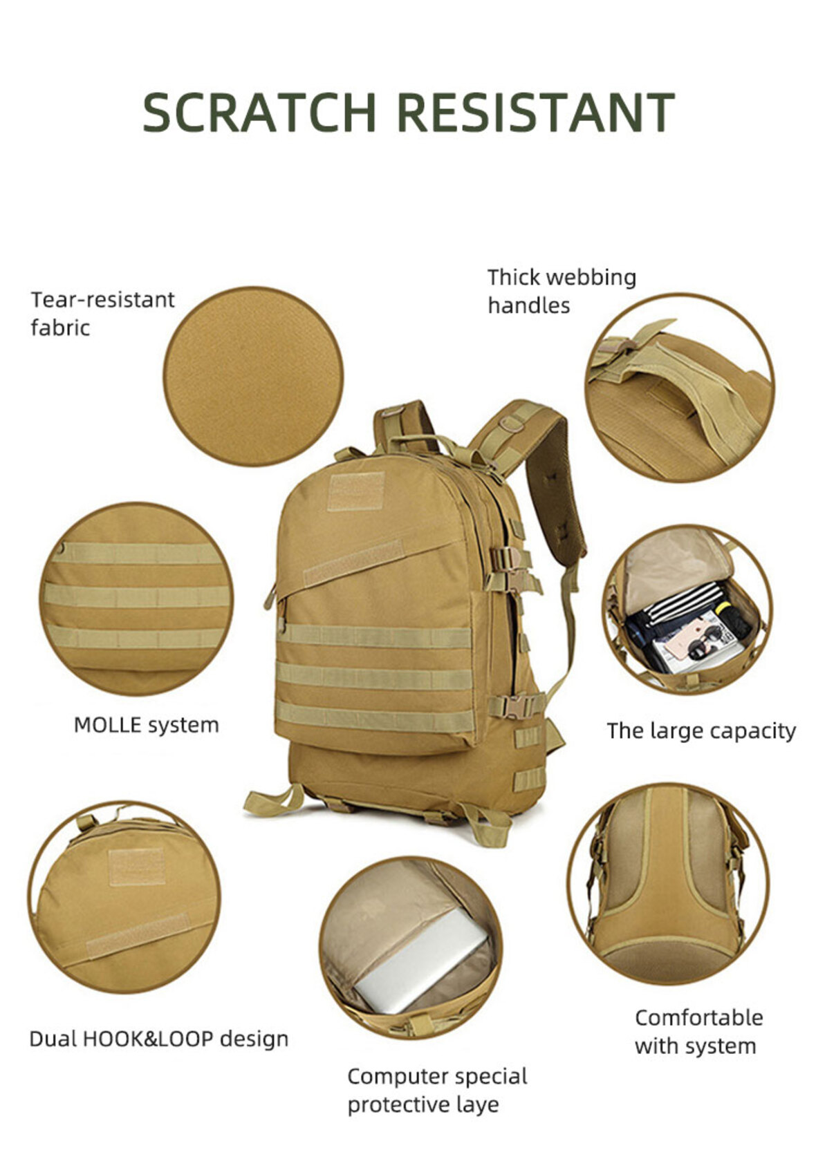 3D nylon outdoor tactical backpack