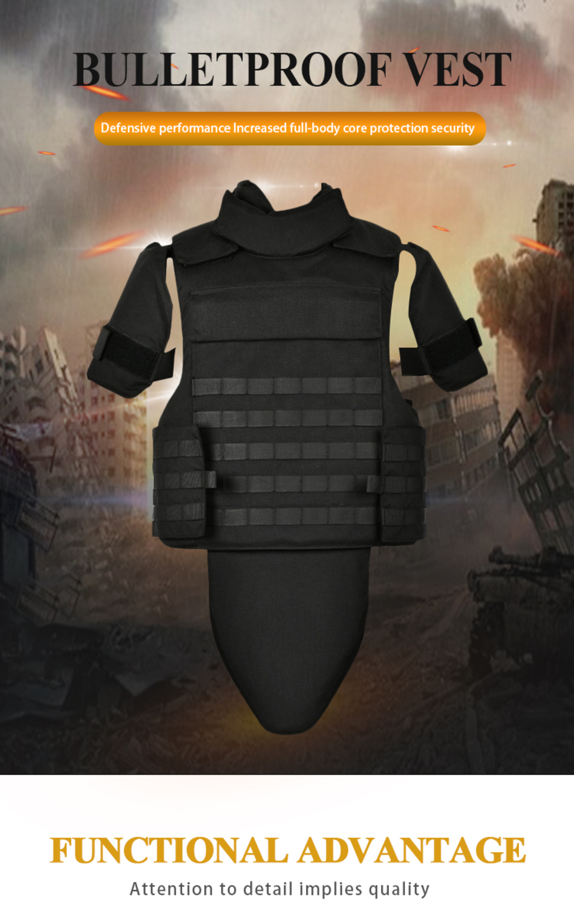 A3 PE full protection bulletproof tactical vest