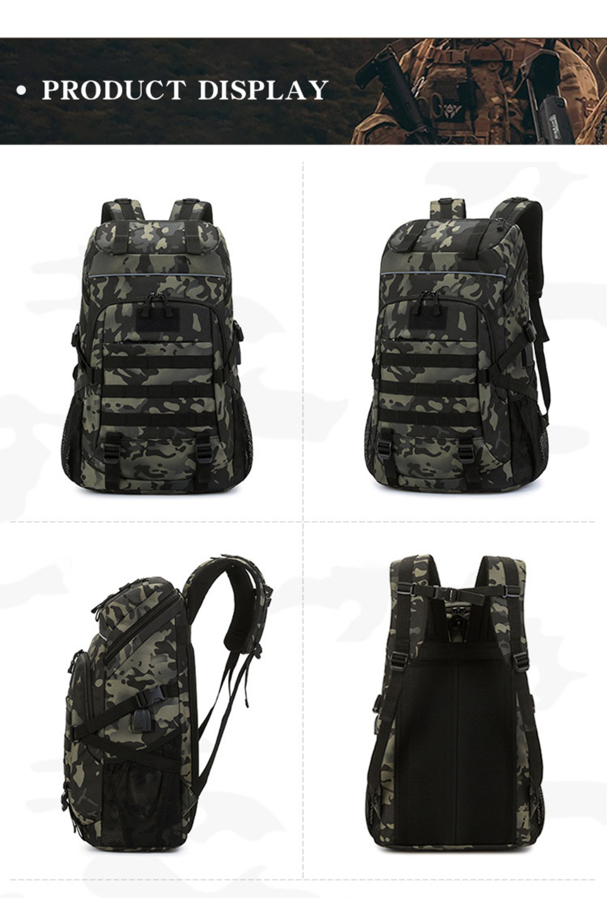 Travel backpack with USB port