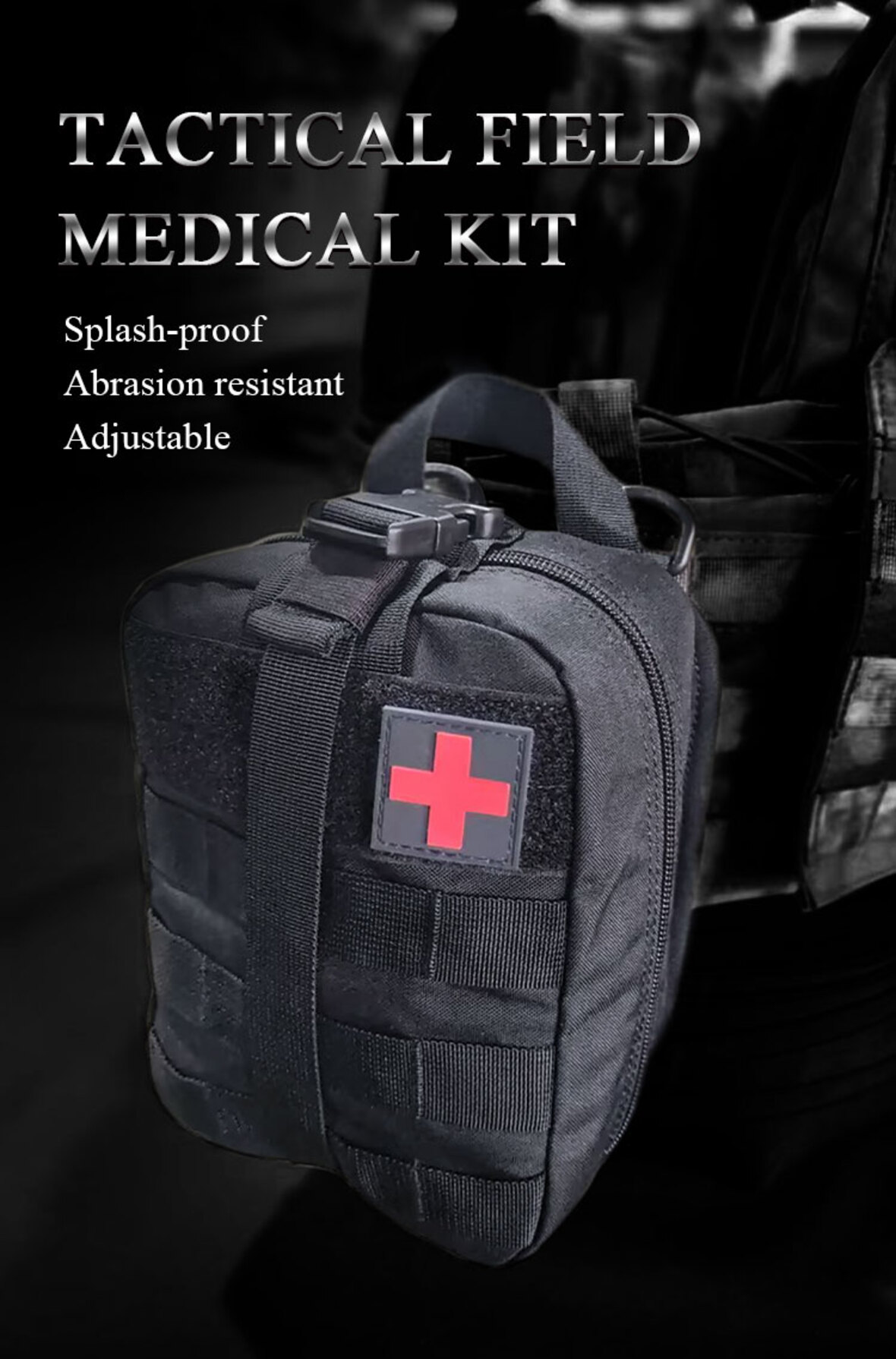 Black Tactical Field Medical Kit