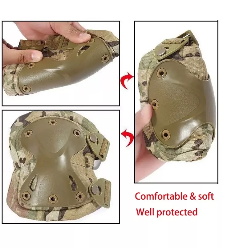 Outdoor Tactical Combat Knee Elbow Protective Pads Guard Set