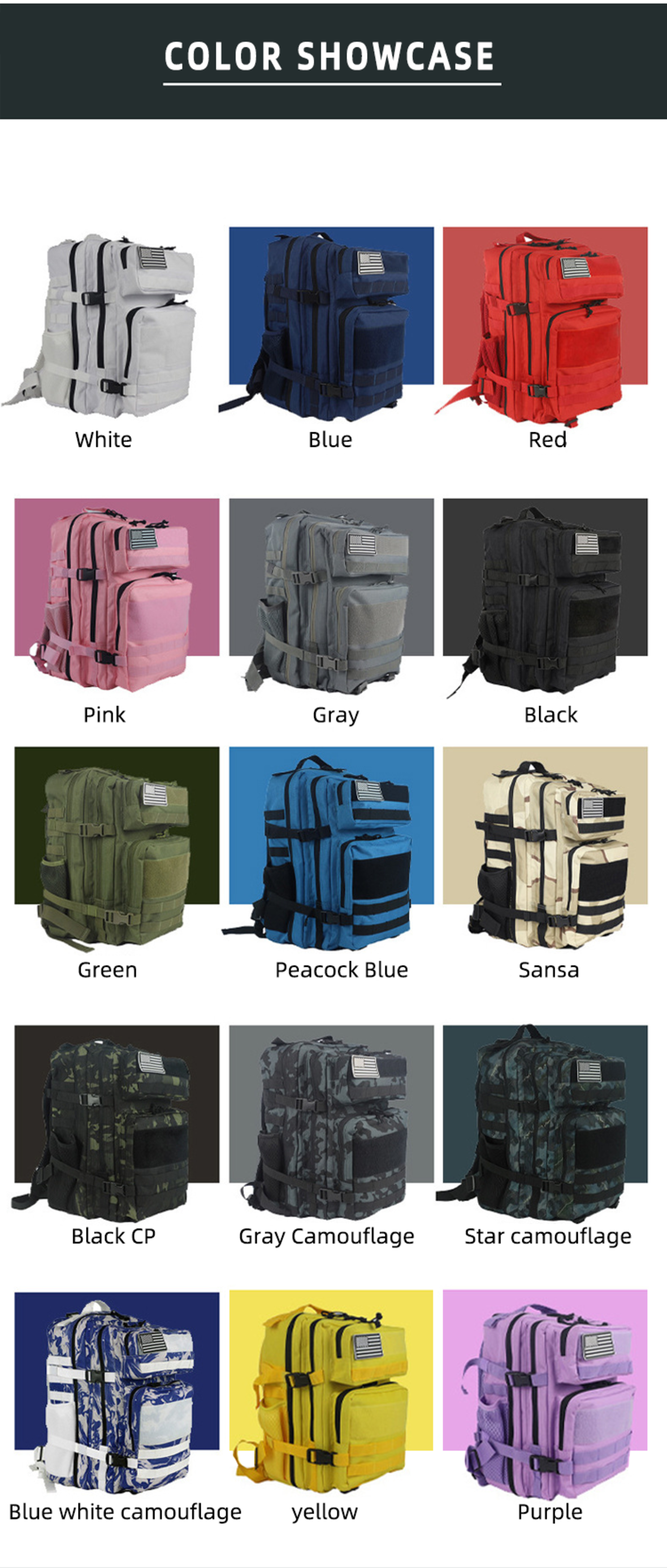 Encrypted Oxford Fabric Tactical Backpack