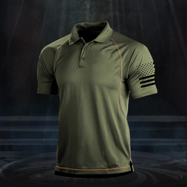 Outdoor Cs Training Sports Prin Short Sleeve Polo Tactical Shirt