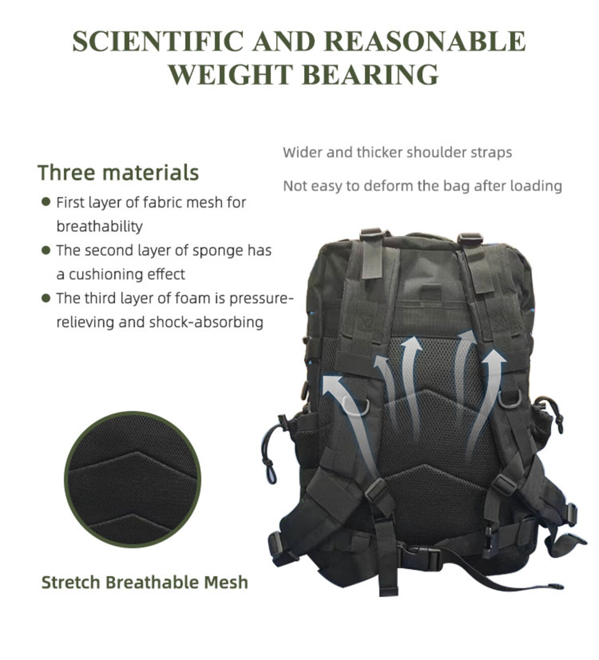 Large capacity casual sports backpack