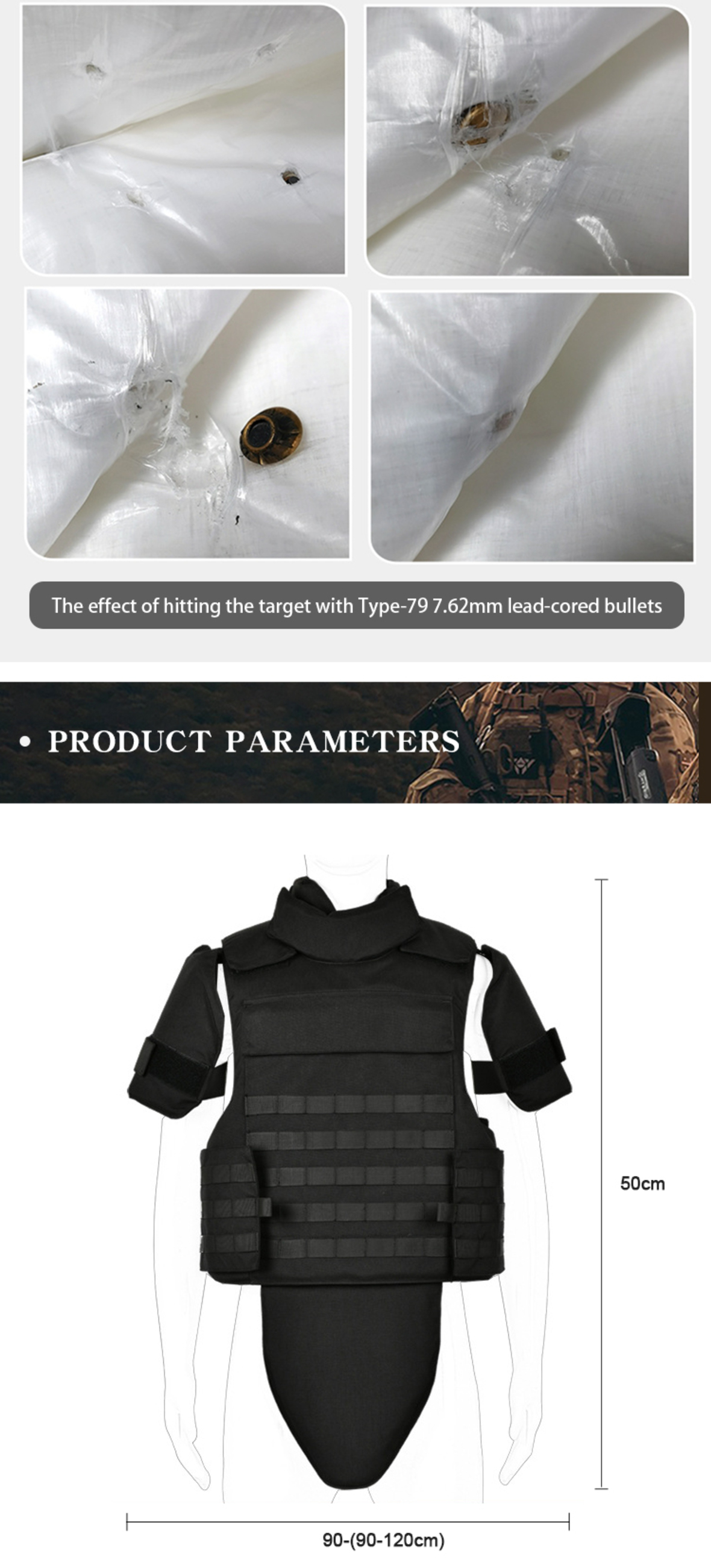 A3 PE full protection bulletproof tactical vest