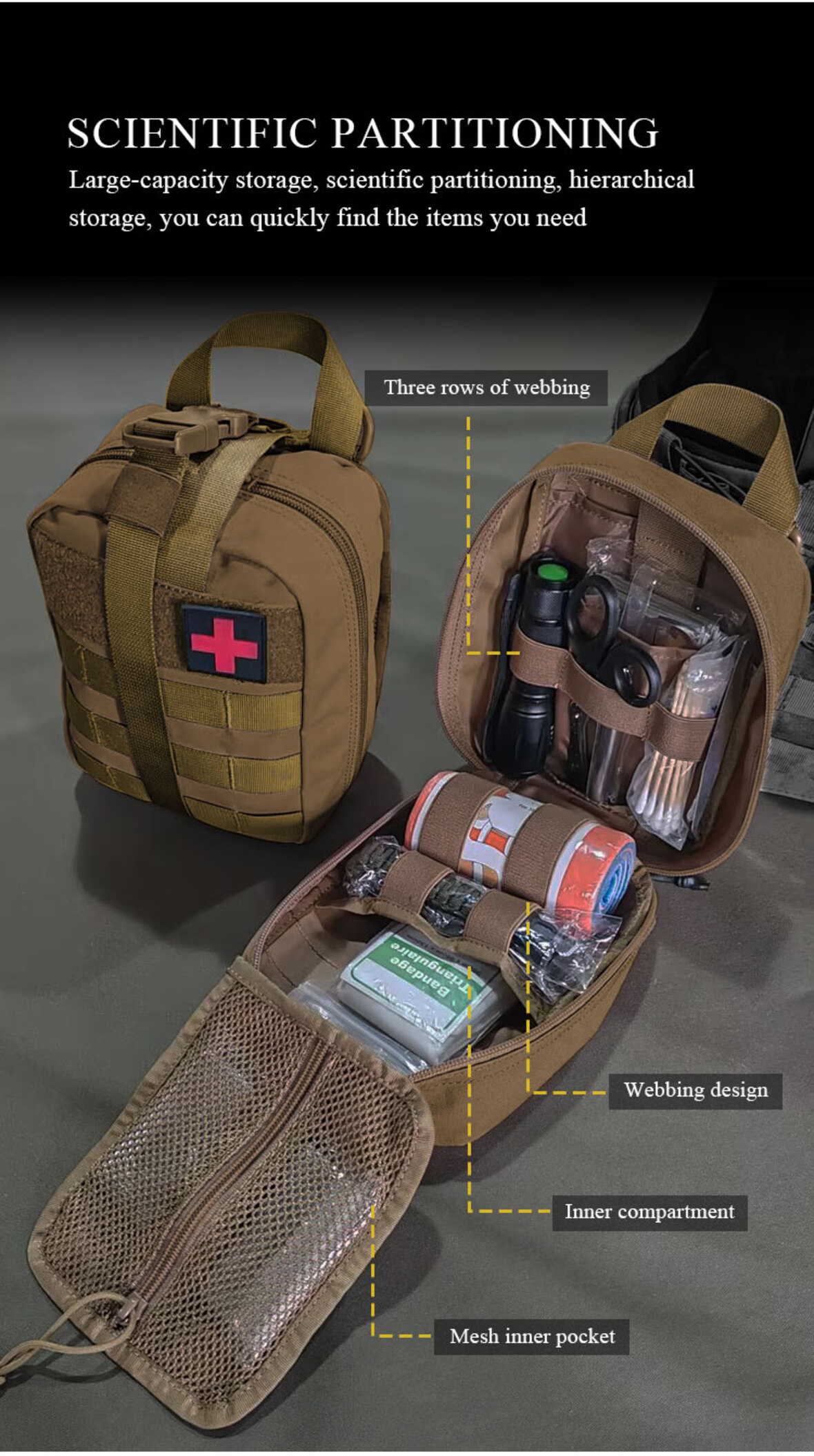 Brown Tactical Field Medical Kit