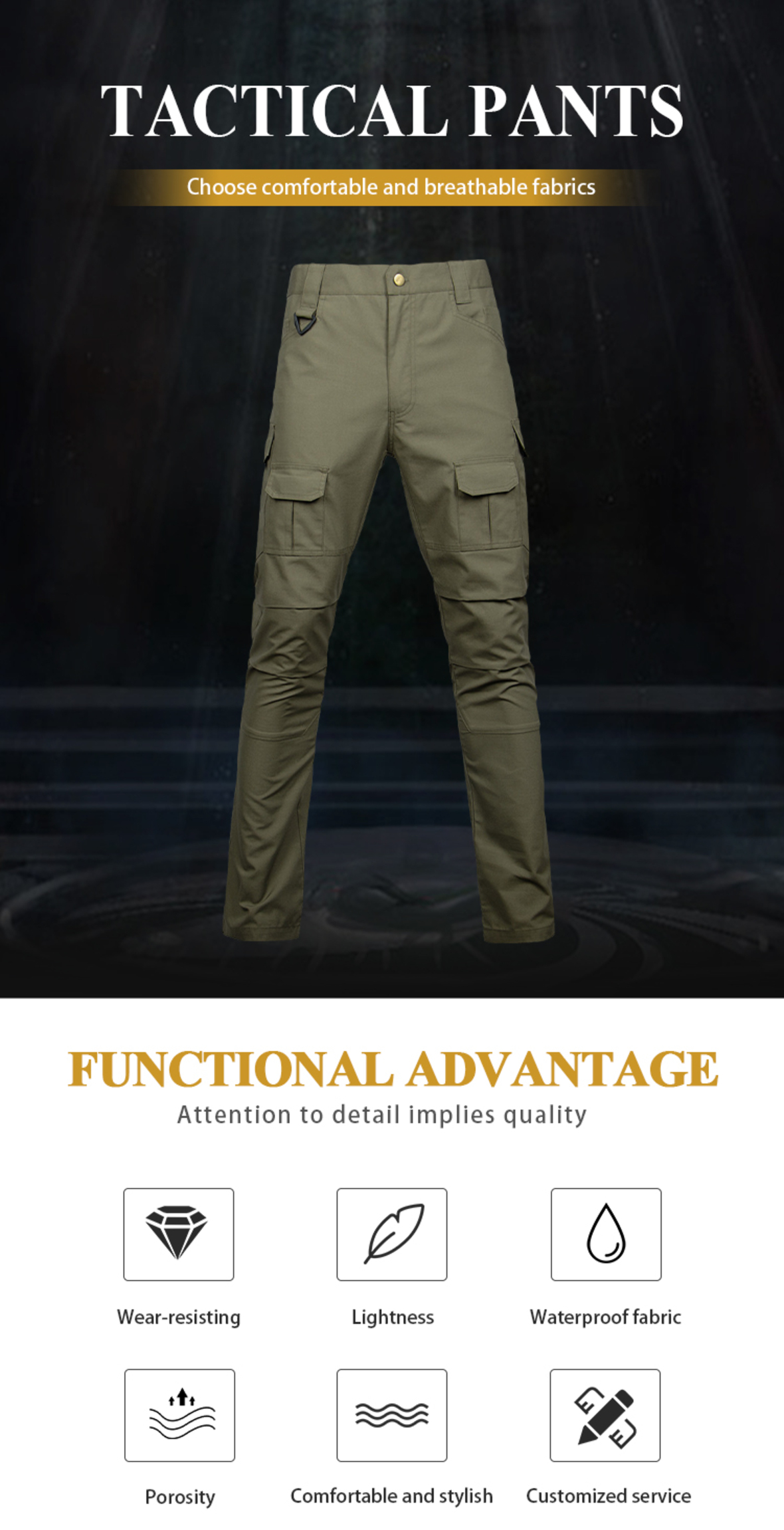 Waterproof Tactical Combat Trousers