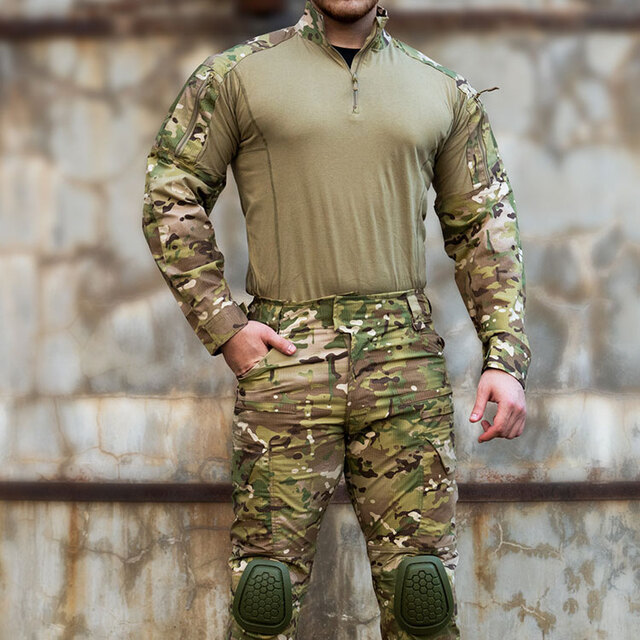 American stretch breathable camouflage training tactical uniform