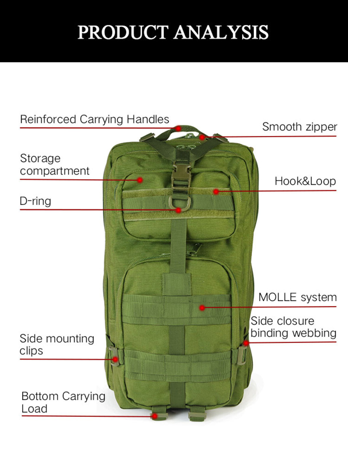 Outdoor travel tactical backpack