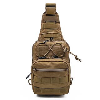 High-end Multifunctional Brown Tactical Crossbody Bag