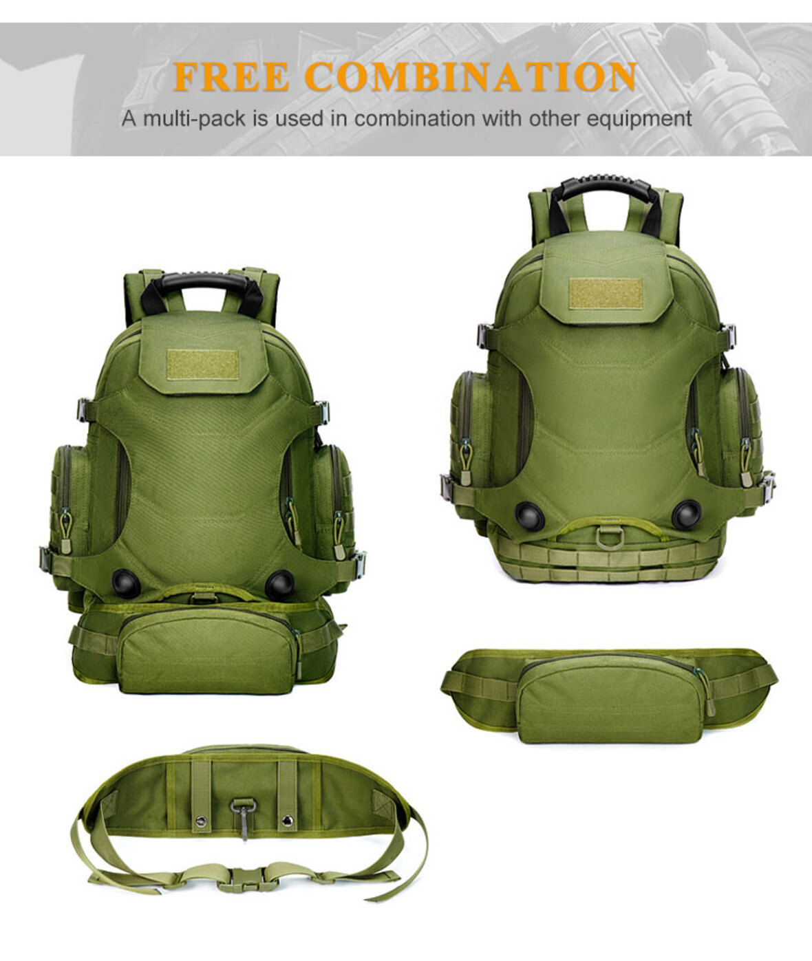 T outdoor large capacity tactical backpack