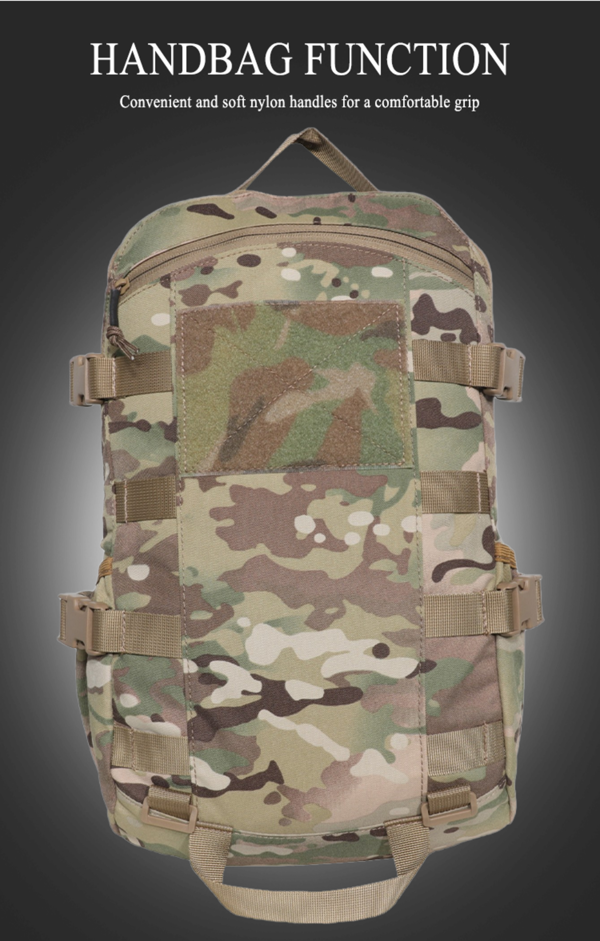 Tear-resistant and water-repellent camouflage tactical backpack