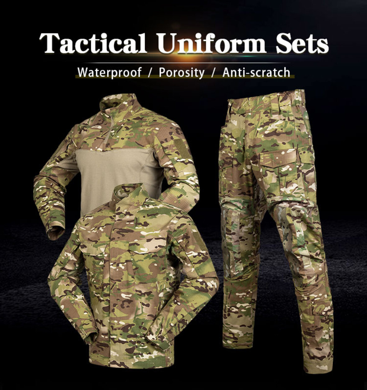 Camouflage AK uniform three-piece set