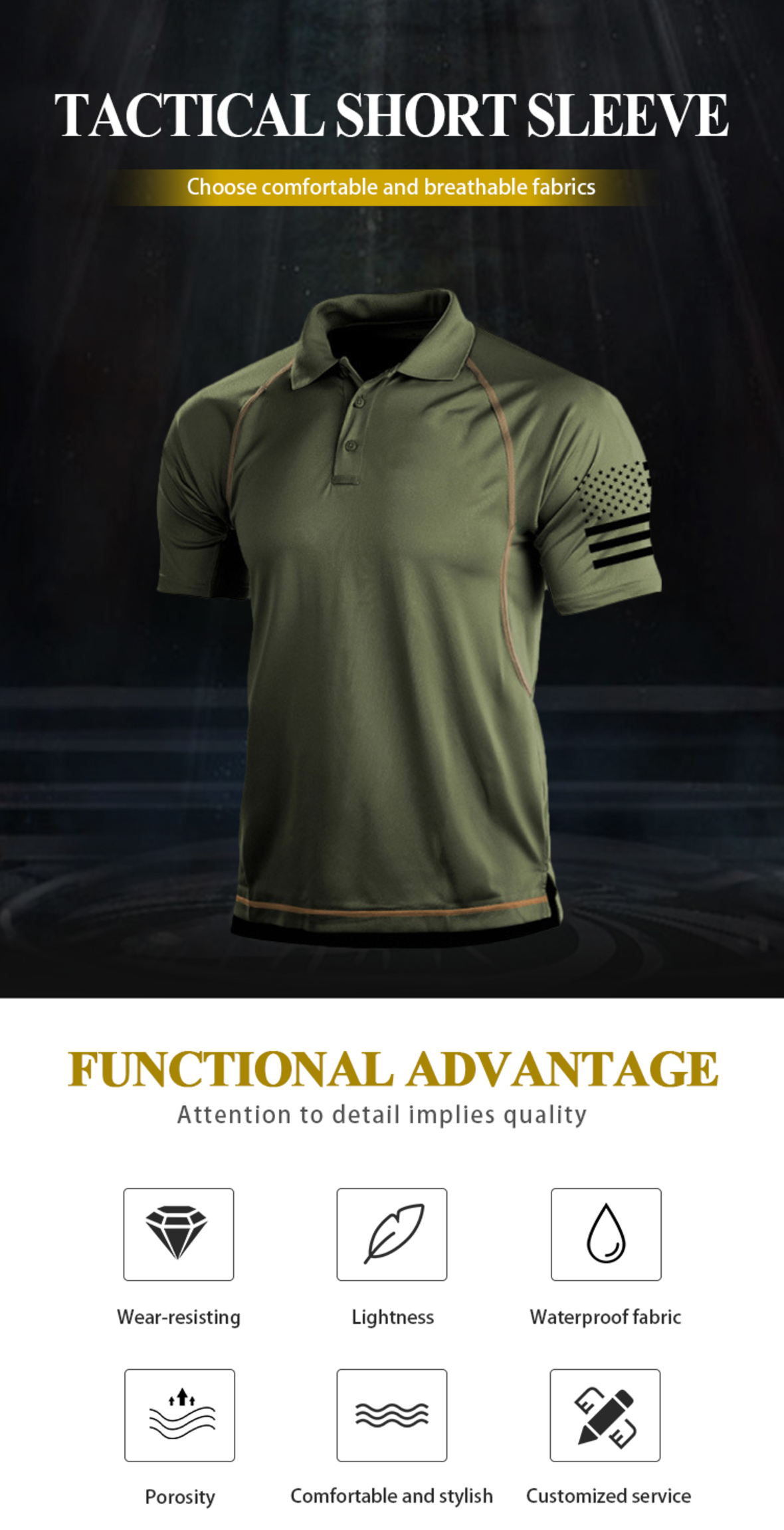 Outdoor Cs Training Sports Prin Short Sleeve Polo Tactical Shirt