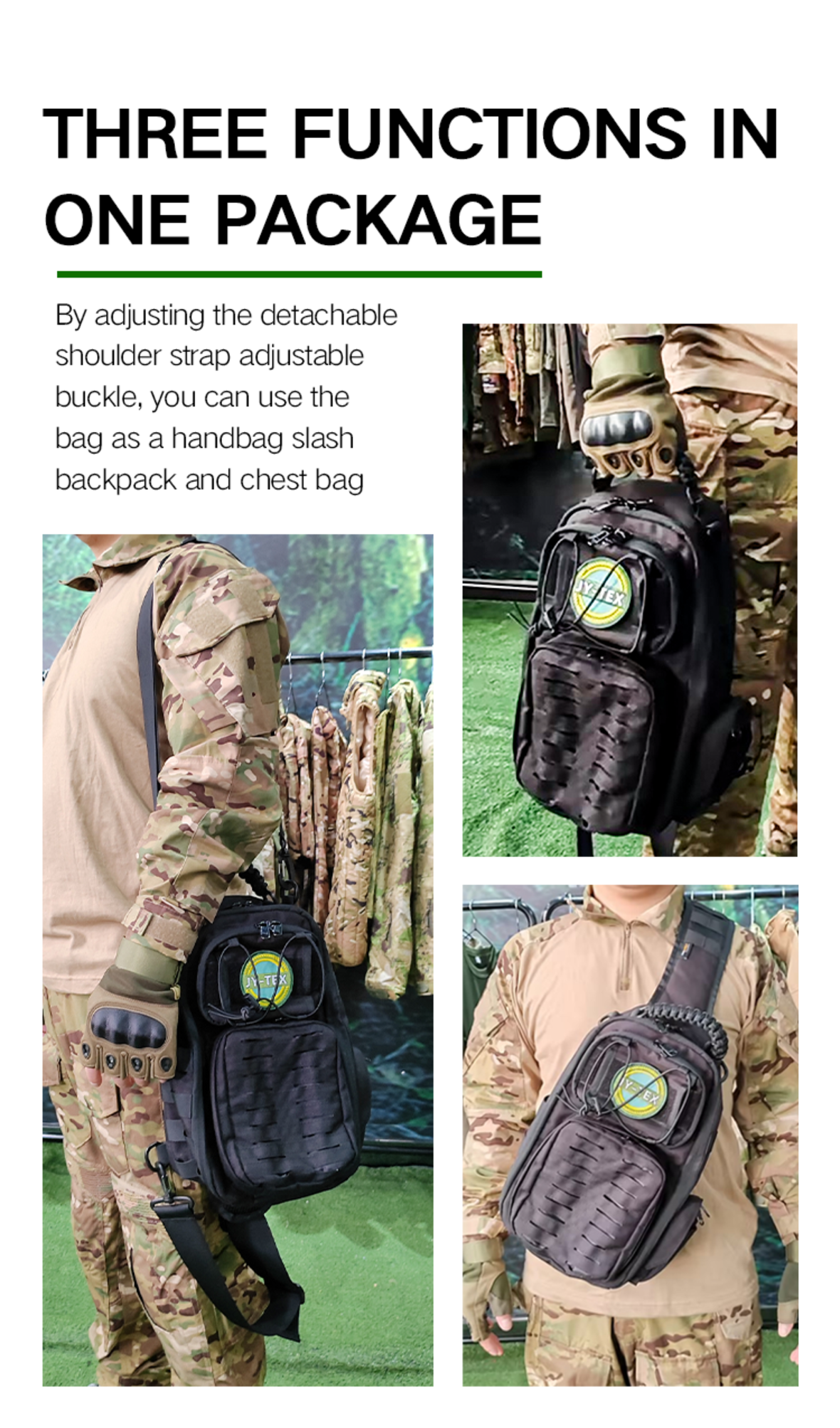 Multifunctional Tactical Crossbody Bag