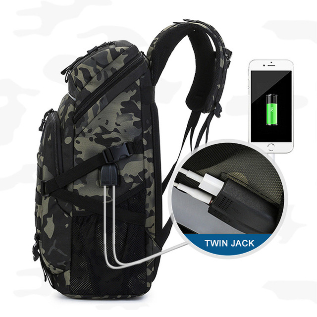 Travel backpack with USB port