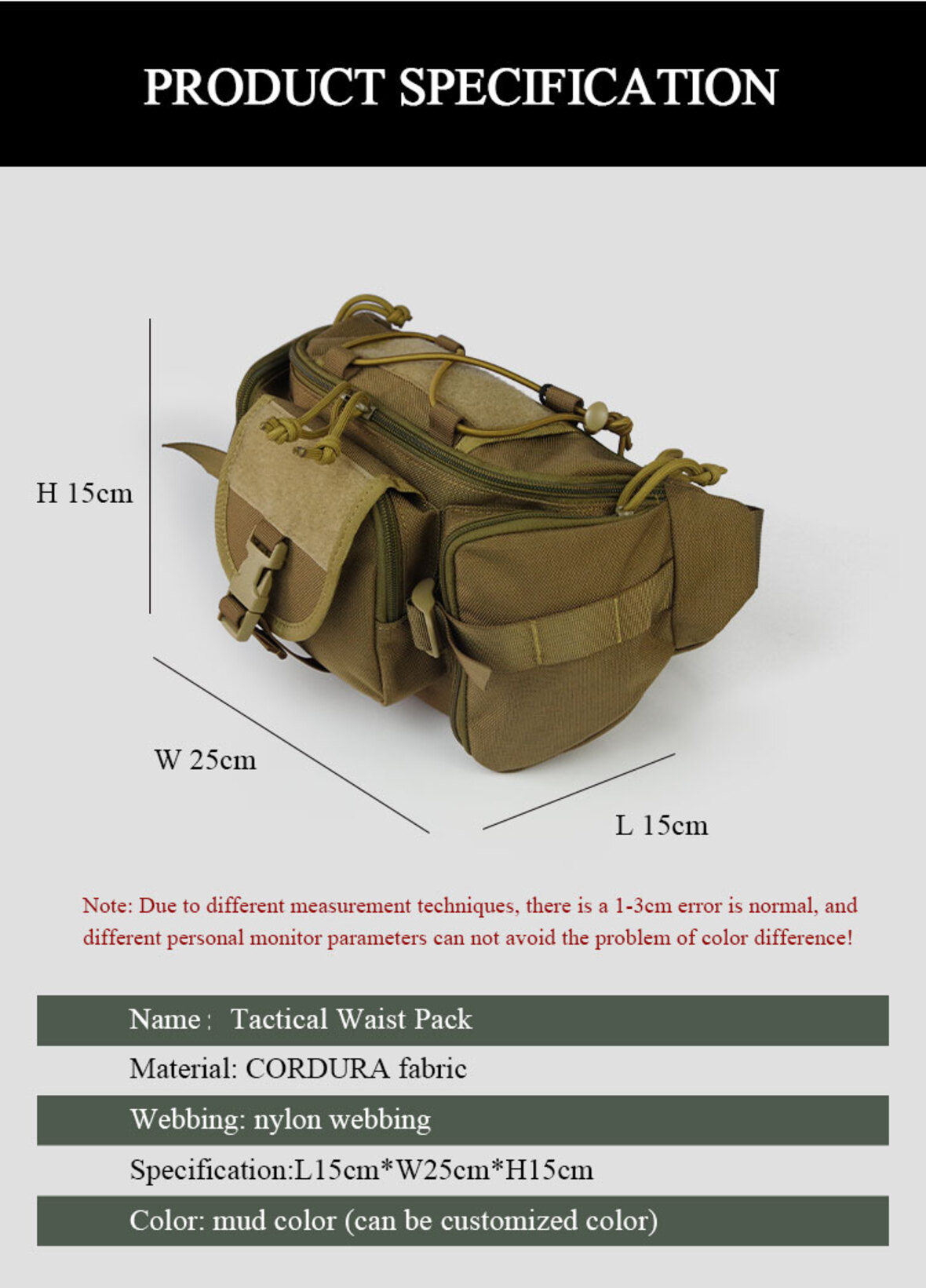 Outdoor Tactical Military Waist Bag