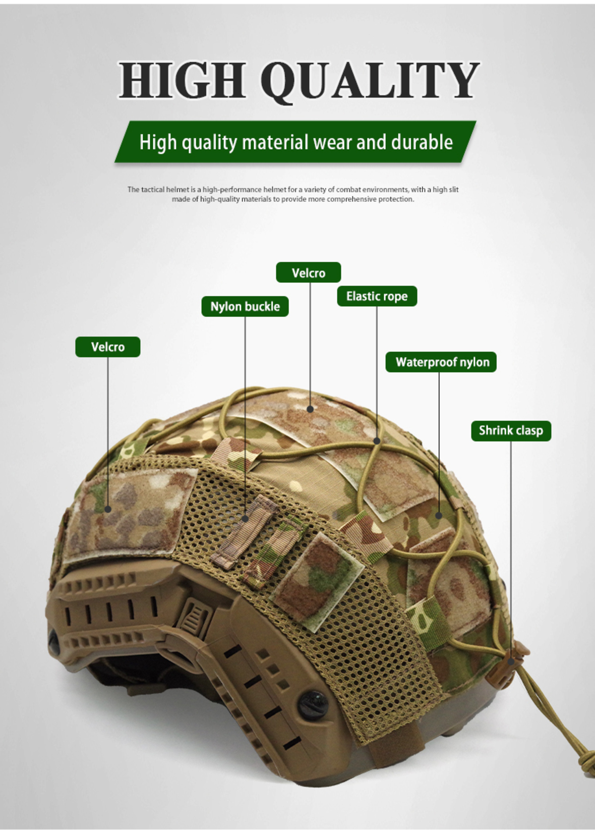 German camouflage tactical helmet