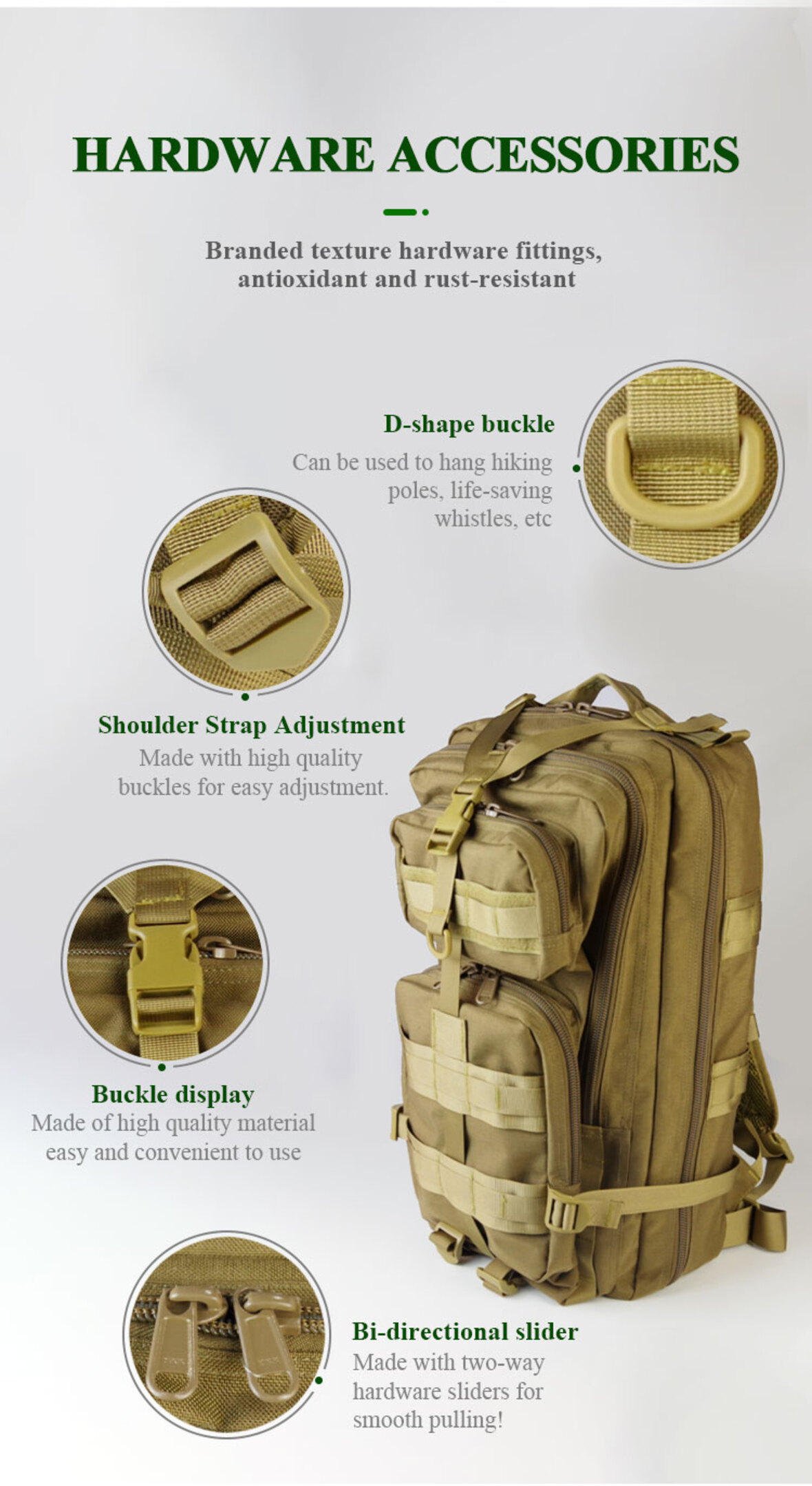 Outdoor travel tactical backpack