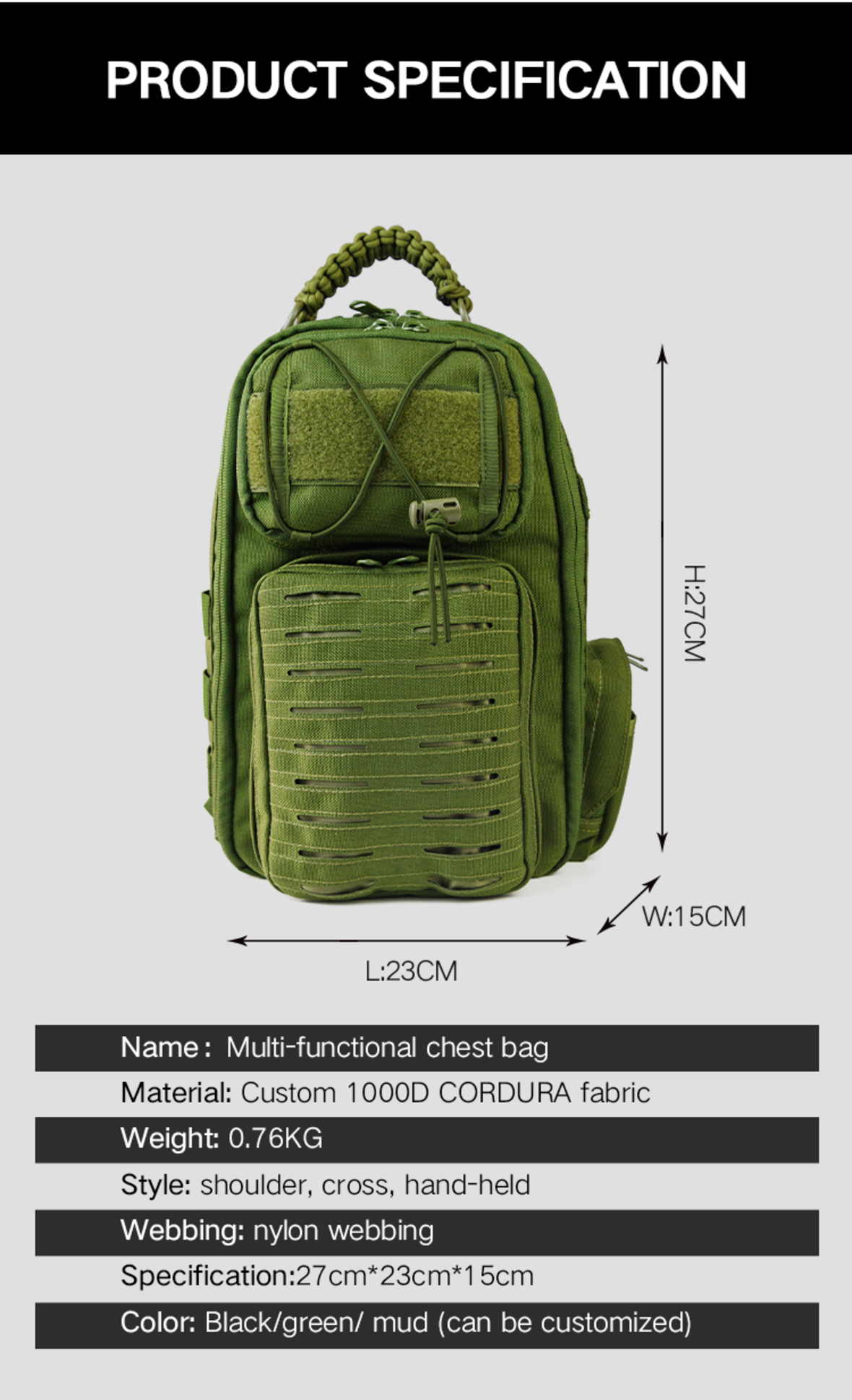 Outdoor Military Crossbody Bag