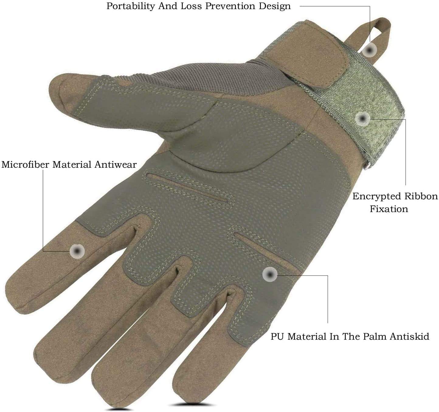 Touchscreen Mil-Spec Full finger Gloves