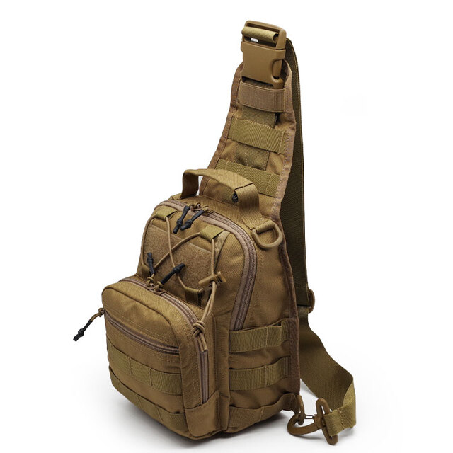 High-end Multifunctional Brown Tactical Crossbody Bag