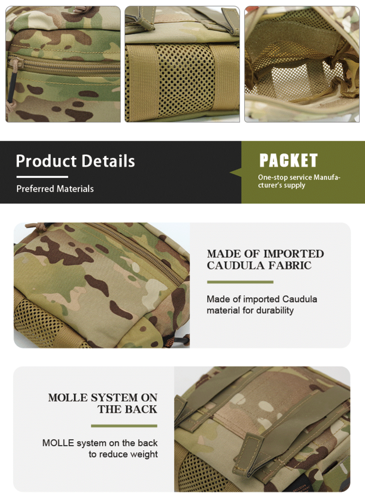 Camouflage Small Bags with Various Patterns