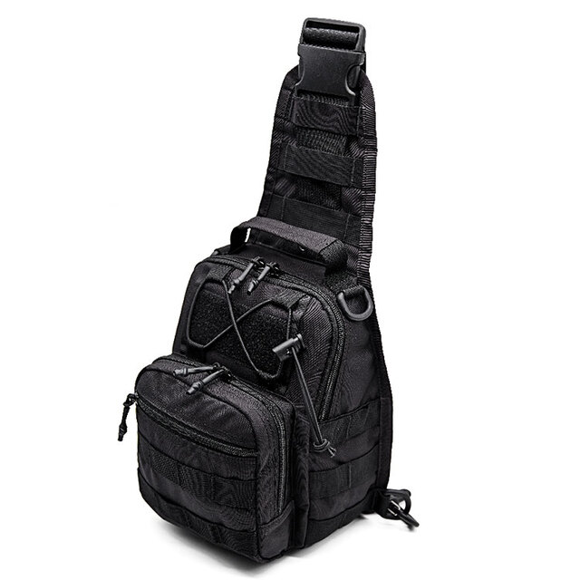 High-end Multifunctional Black Tactical Crossbody Bag