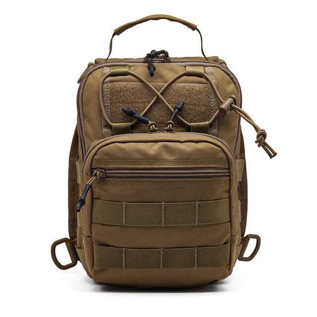 High-end Multifunctional Brown Tactical Crossbody Bag