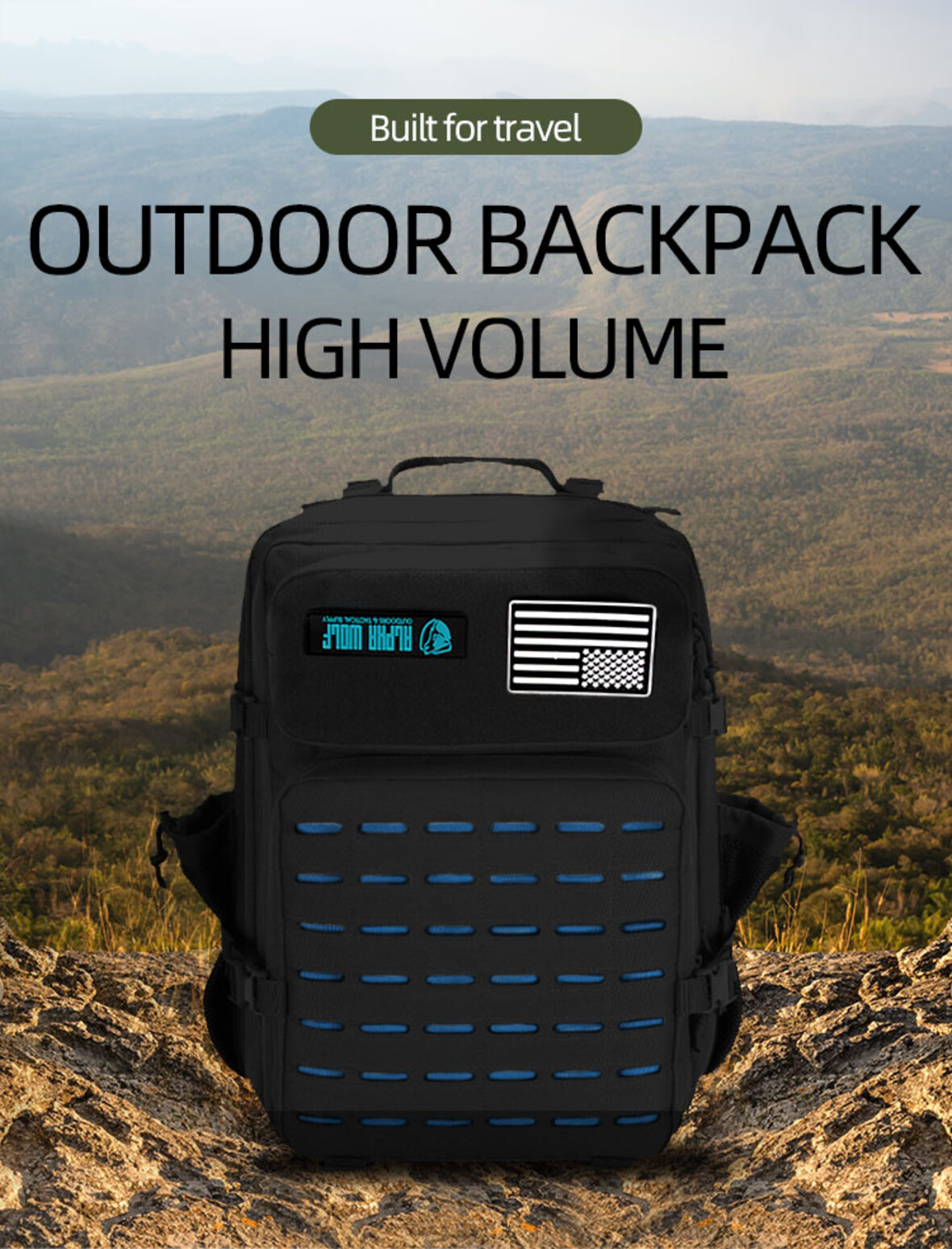 Large capacity casual sports backpack