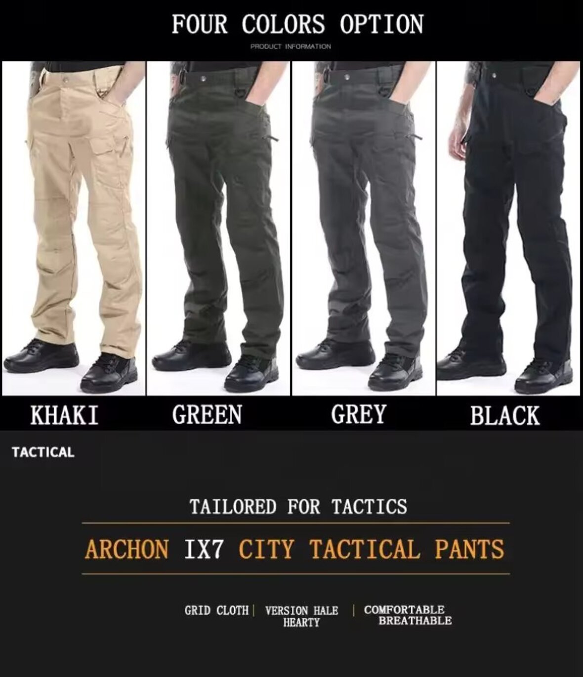 Men's Polycotton Tactical Cargo Pants