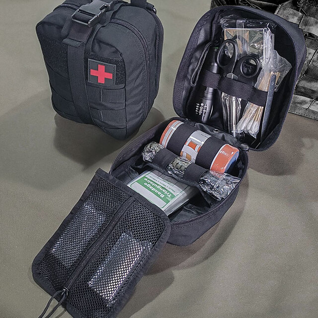 Black Tactical Field Medical Kit